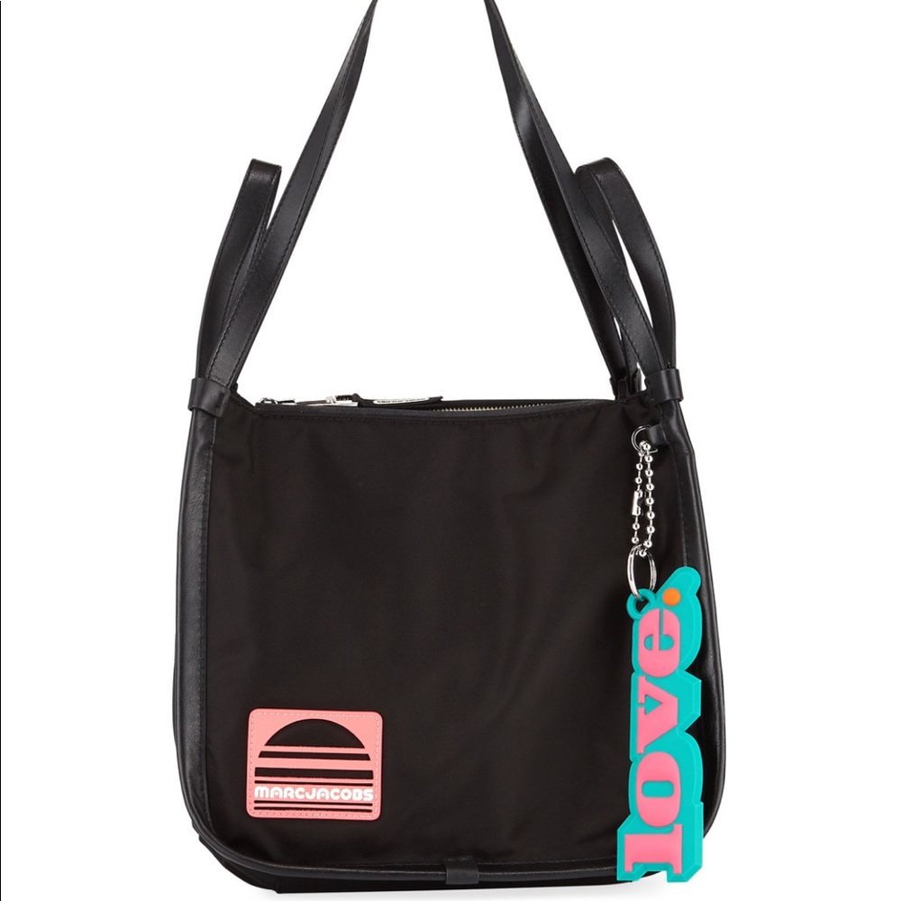 Marc Jacobs Love Key Chain Nylon/Leather Tote NWT